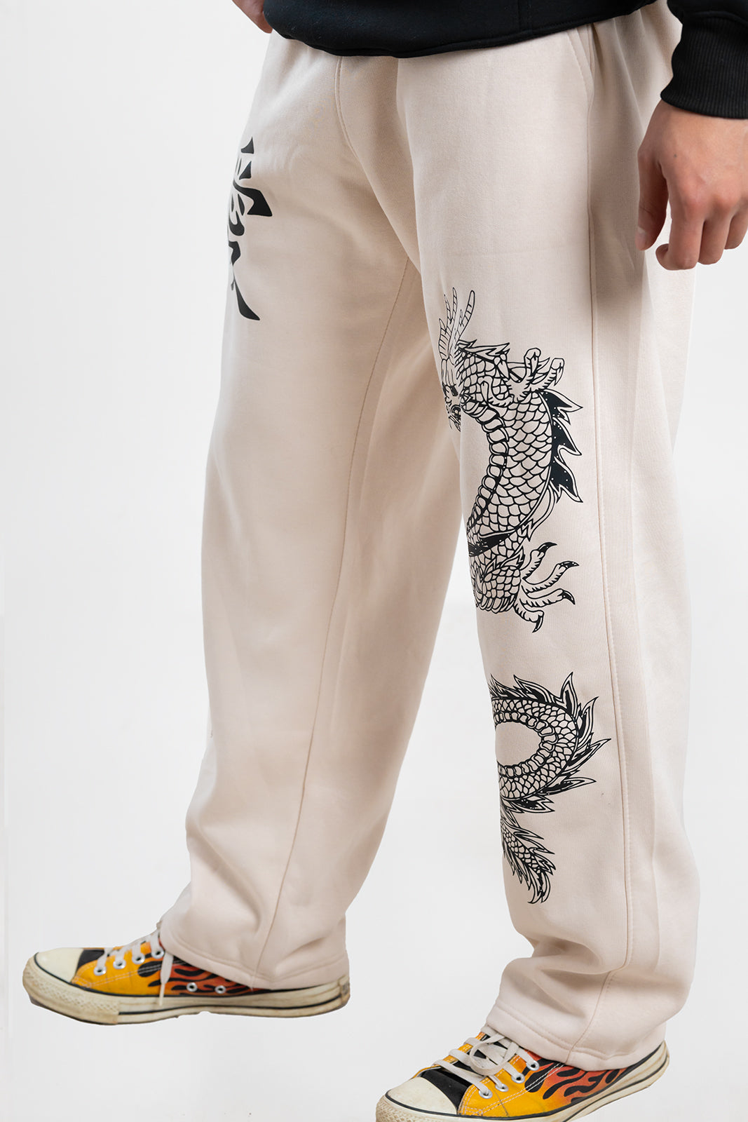 DRAGON Off-White Wide Leg Pants