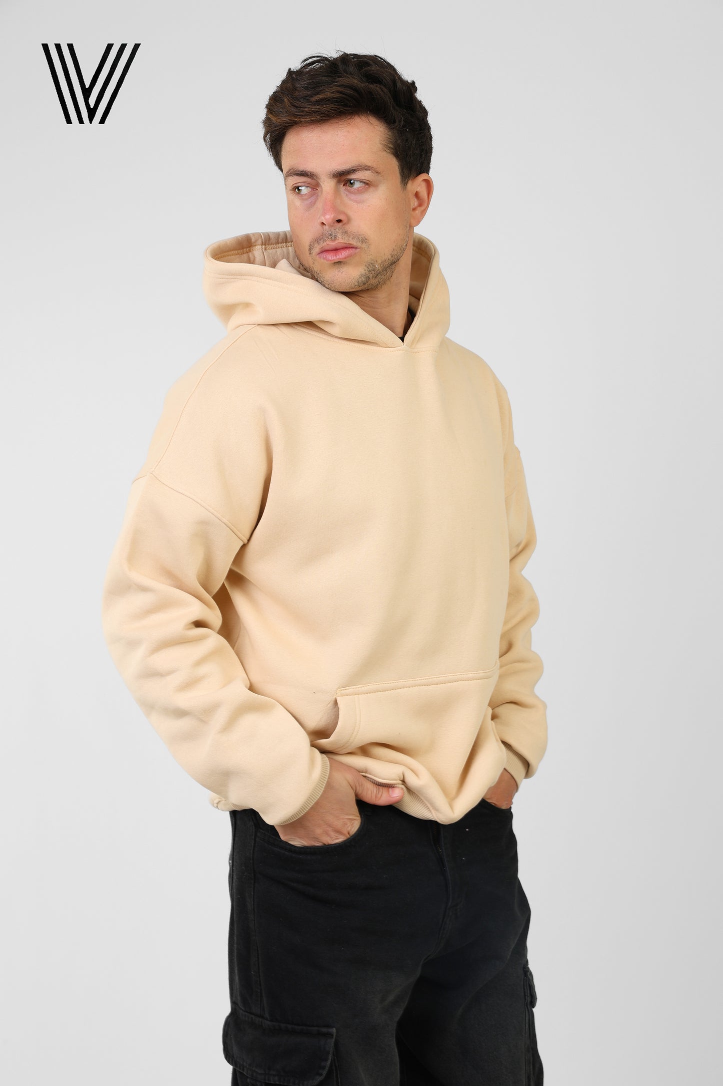 SHIP Beige Oversized Hoodie