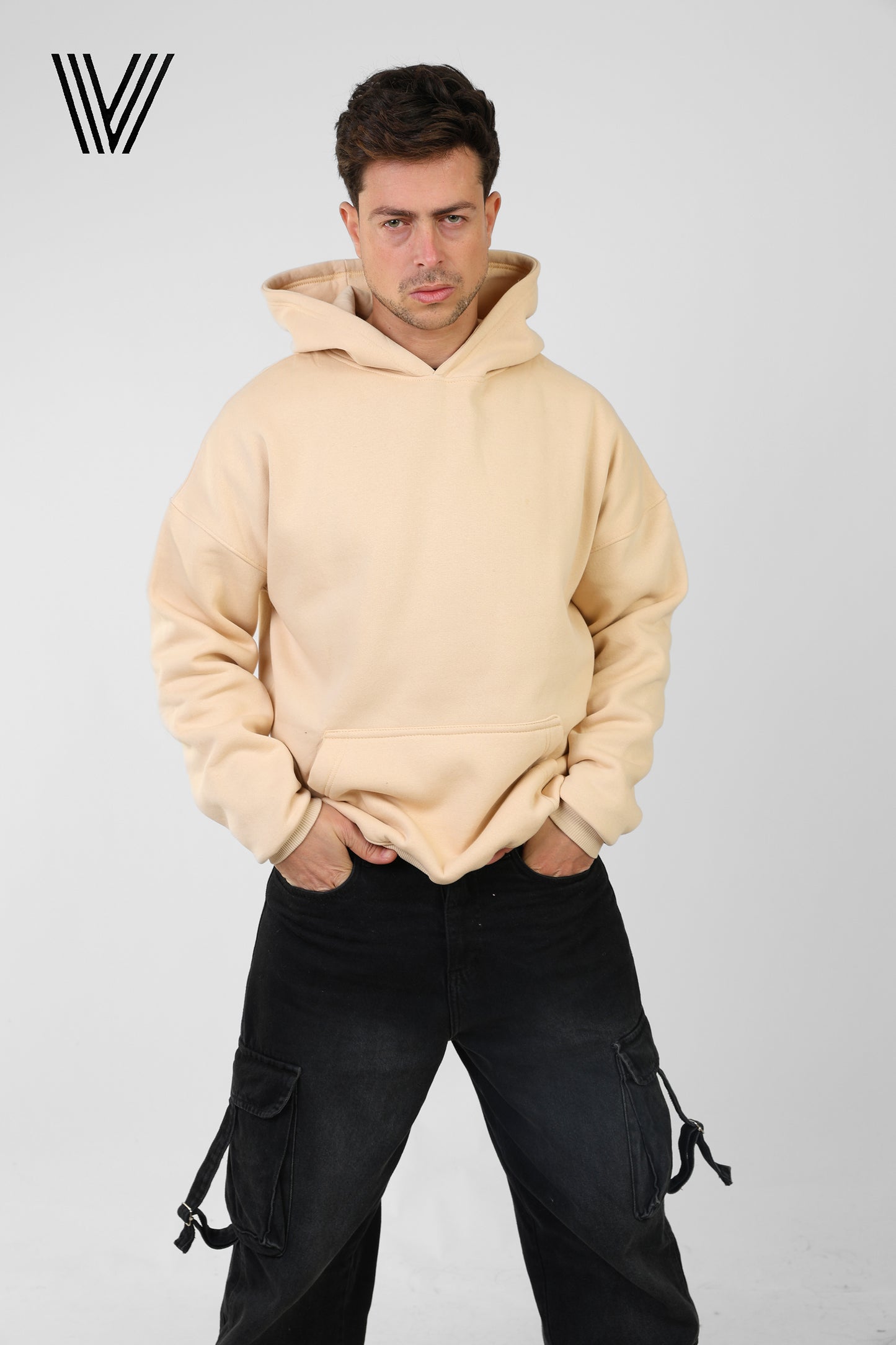 SHIP Beige Oversized Hoodie