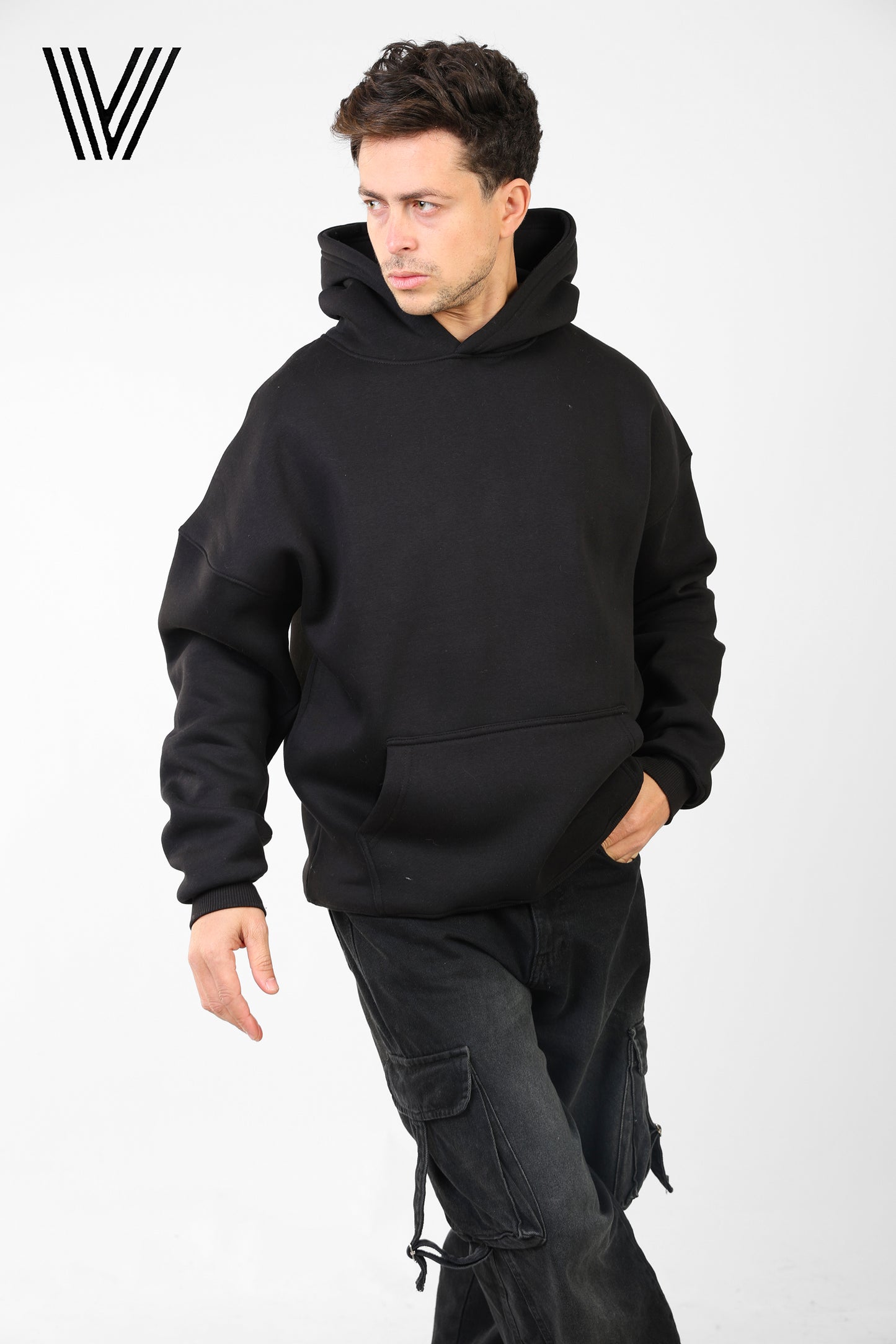 BUTTERFLY Black Oversized Hoodie