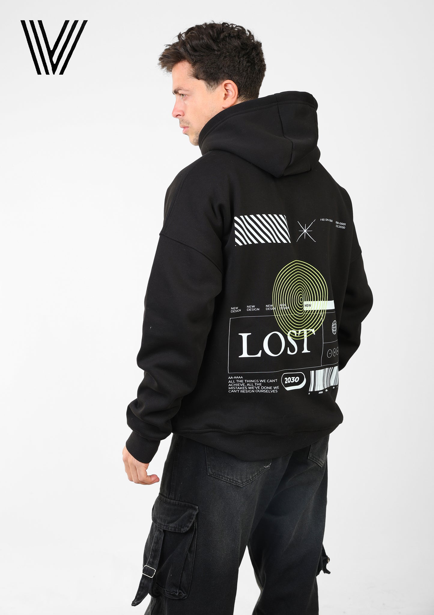 LOST Black Oversized Hoodie